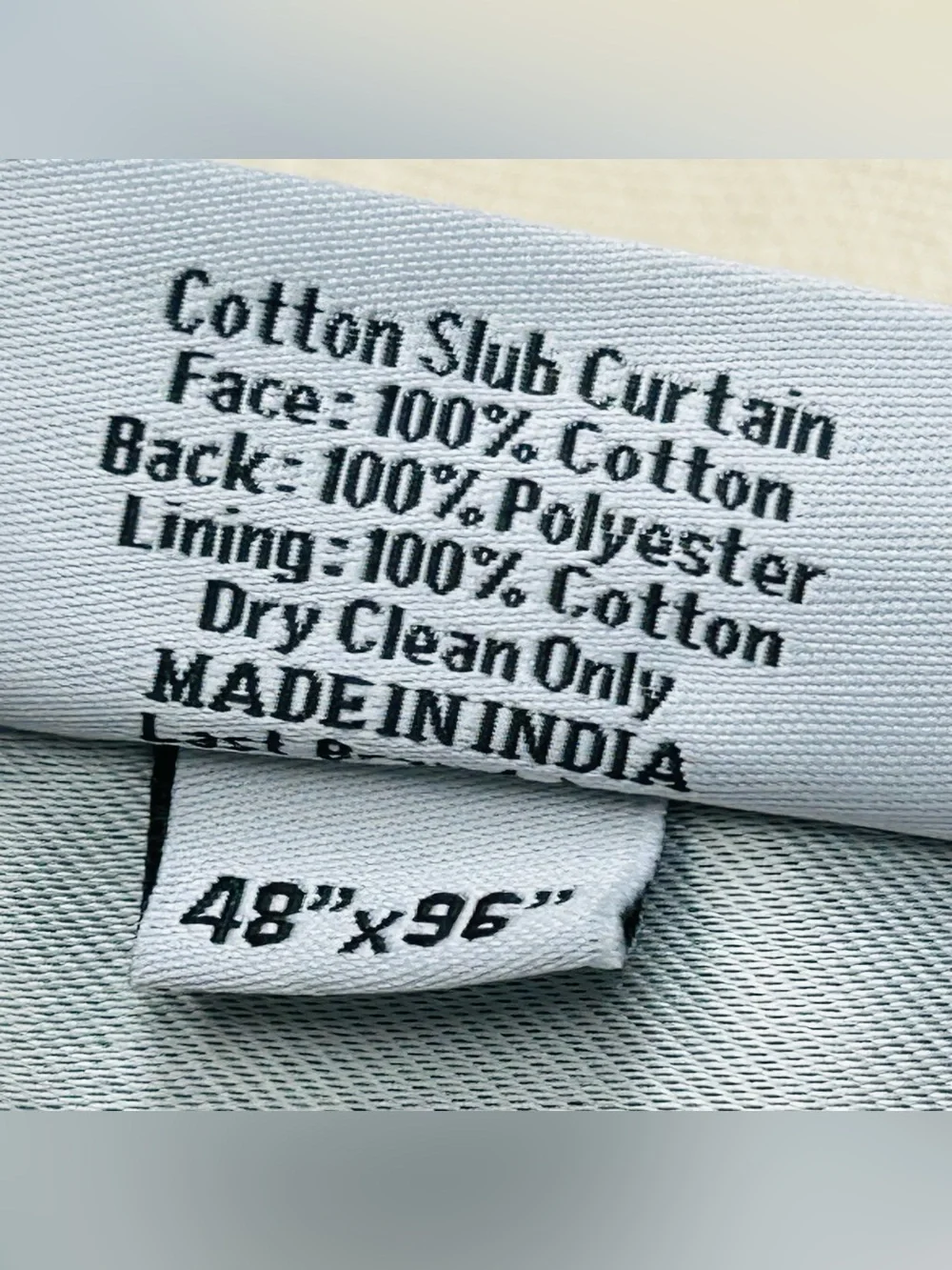 NWOT QUINCE Set Of 2 48x96 Cotton Slub Room Darkening Curtains Natural 1119